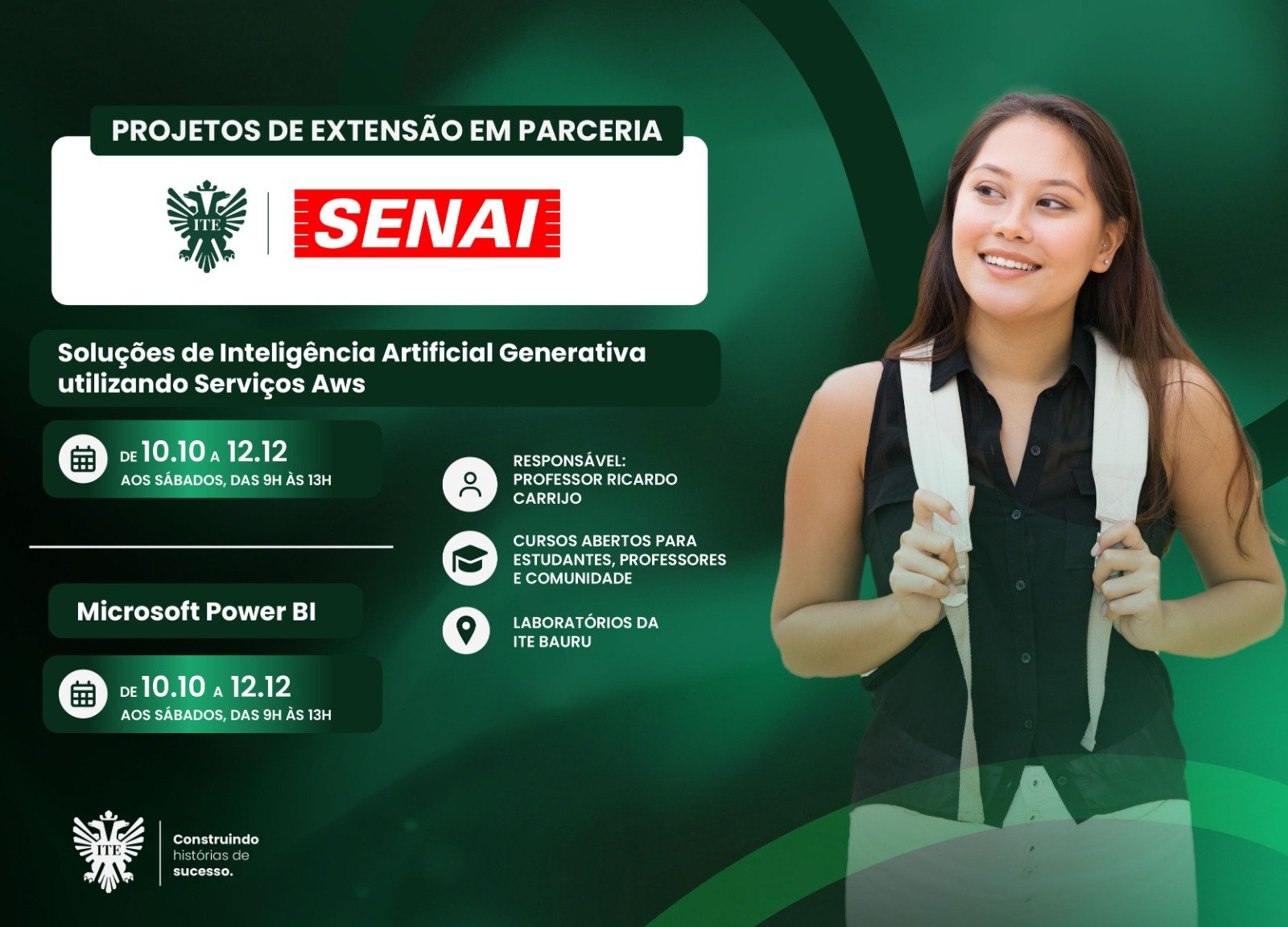 Parceria ITE/Senai abre inscri��es para dois projetos de extens�o