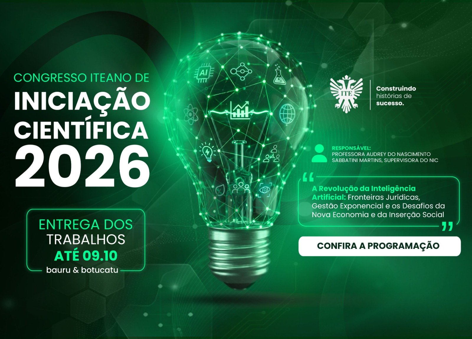 IC: entrega dos trabalhos segue at� o dia 9