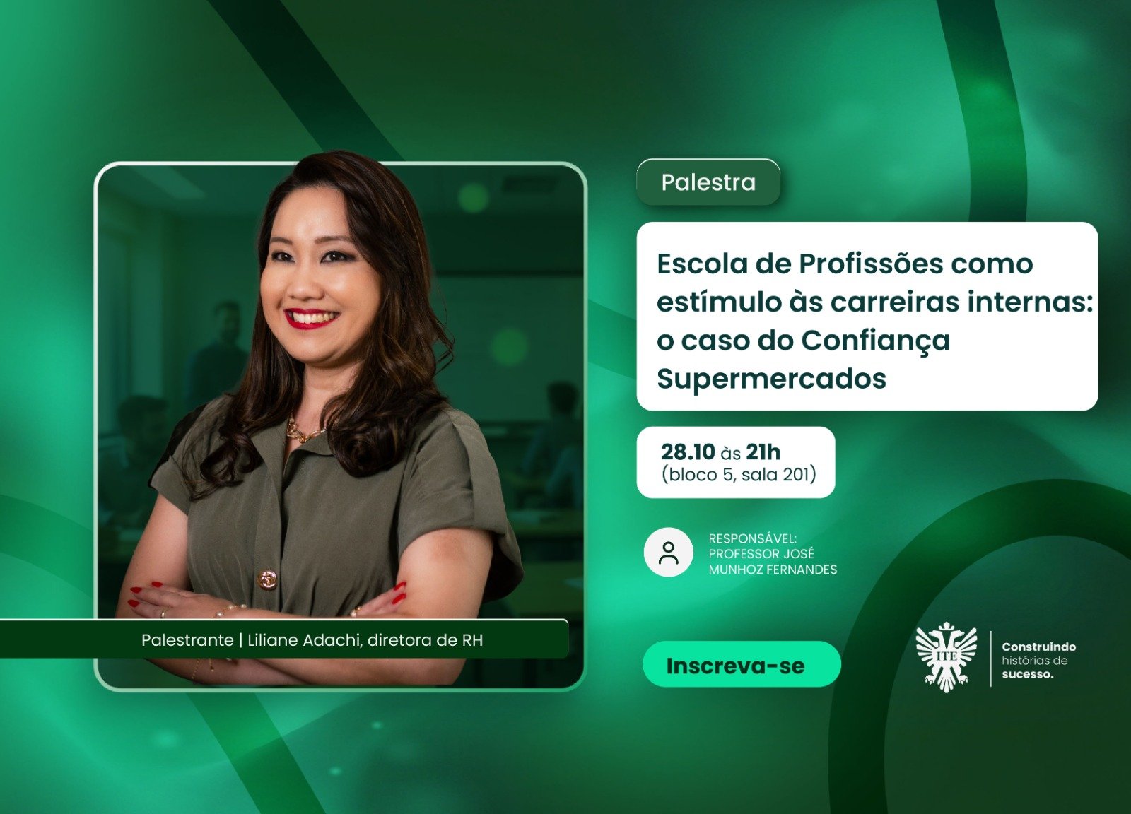 Egressa e diretora de RH palestra sobre escola de profiss�es
