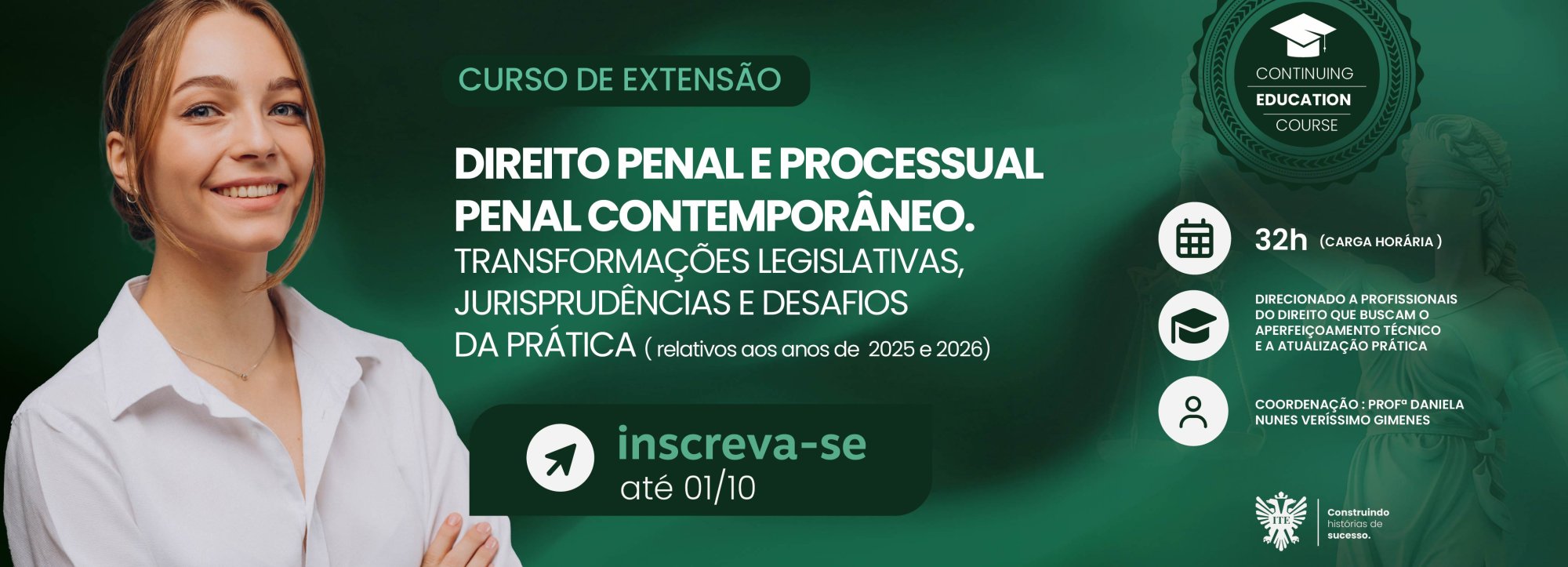curso de extens&atilde;o Direito Penal e Processual Penal