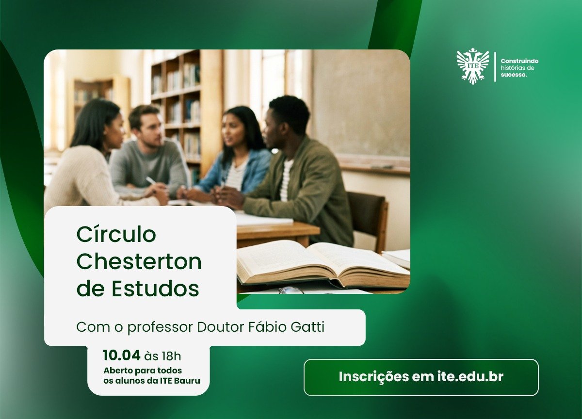 Nesta sexta tem 'C�rculo Chesterton de Estudos'