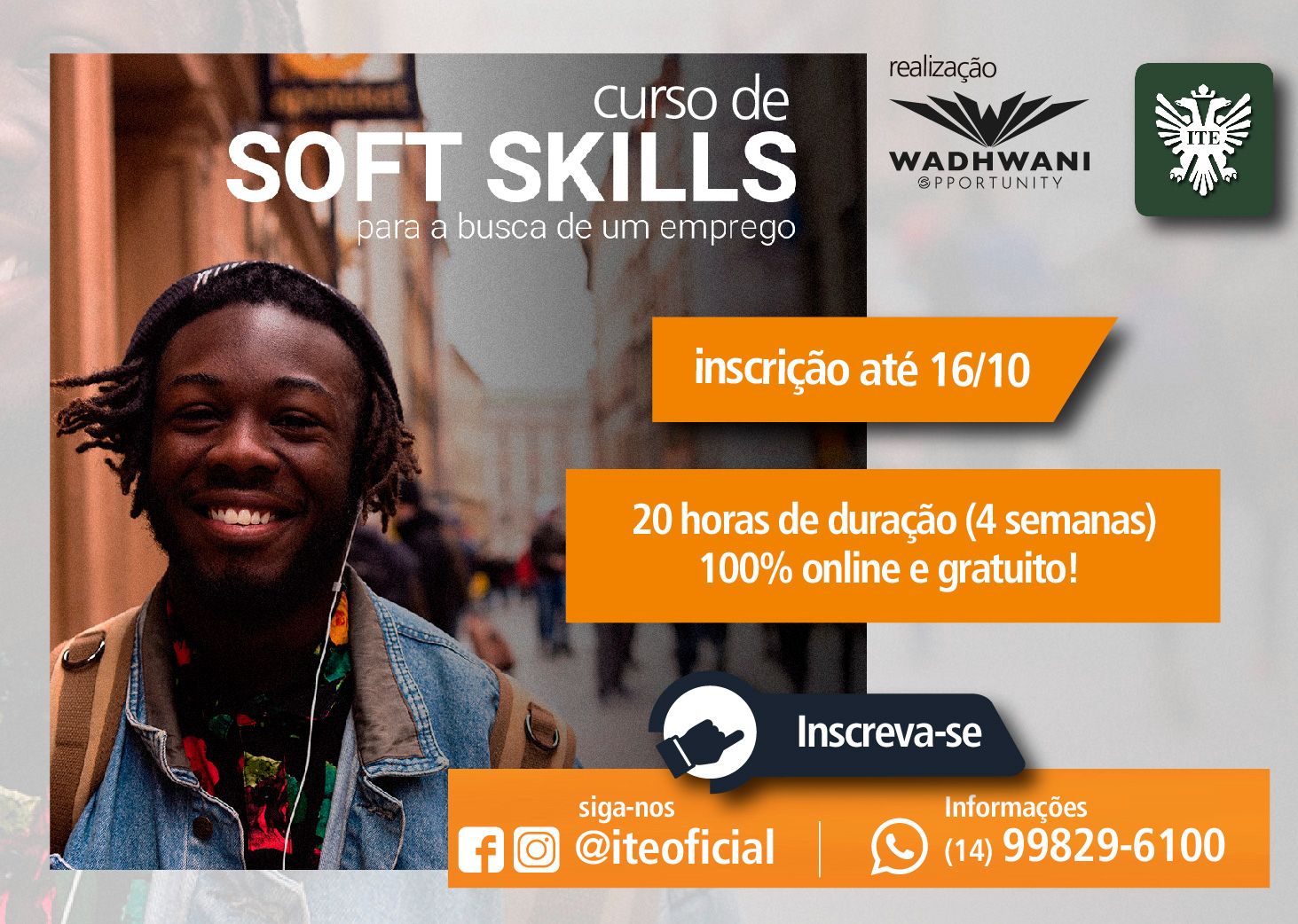 Estão abertas as inscrições para curso gratuito e online que auxilia a  ingressar no mercado de trabalho