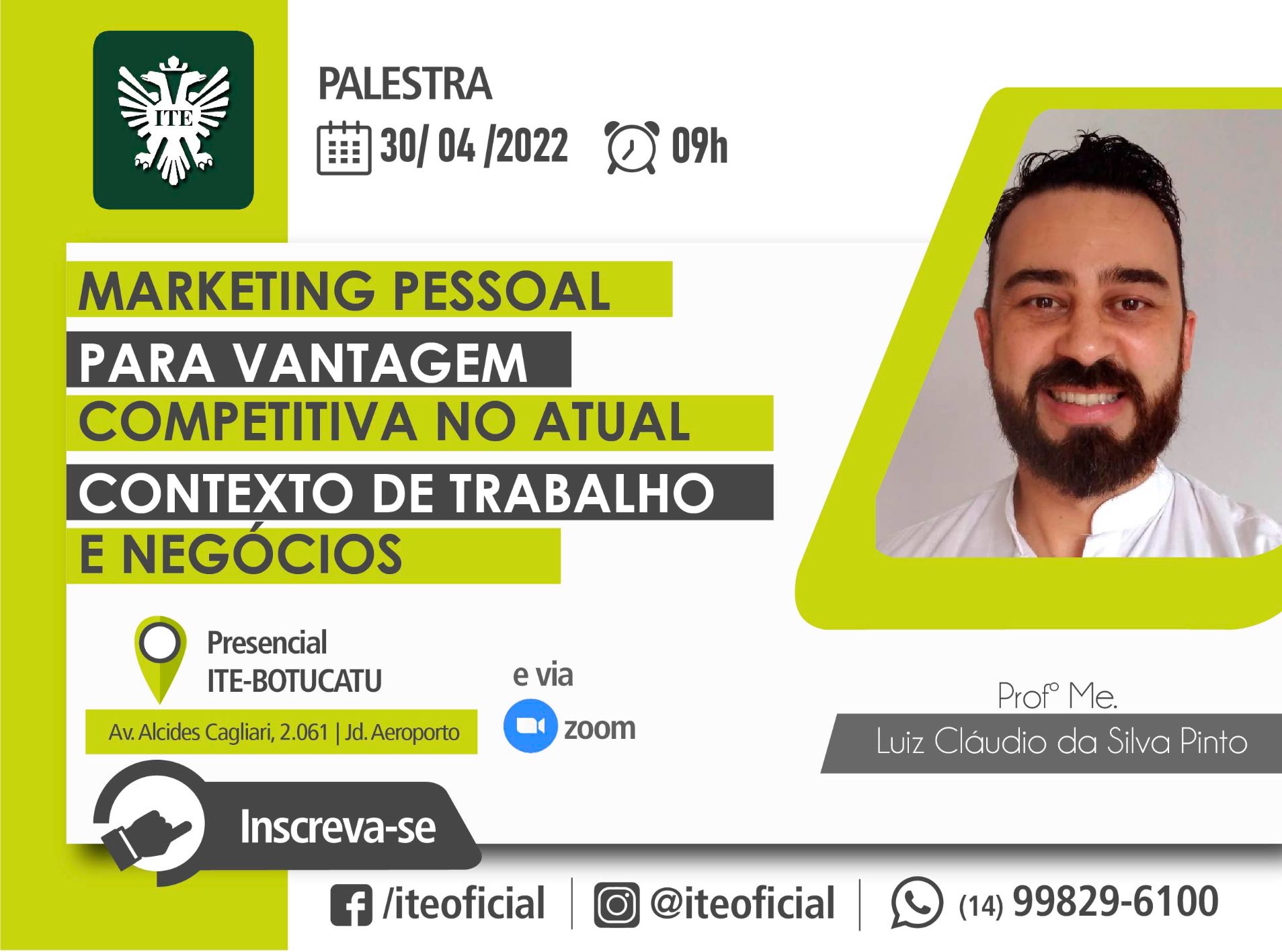 Palestra destaca o marketing pessoal